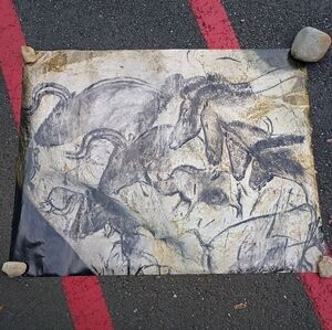 Horses Lascaux Cave Painting Prehistoric Giclée Fine Art Print 41" x 32"